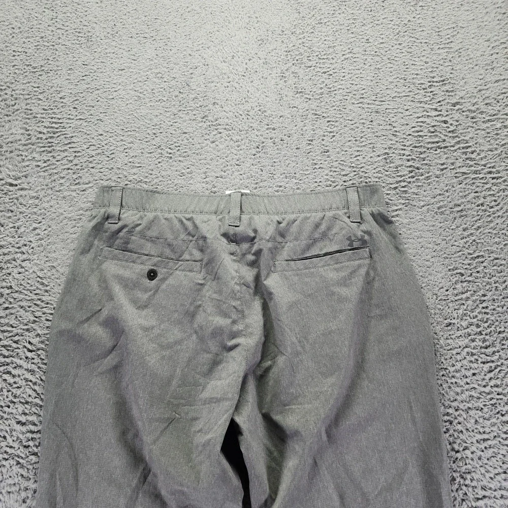Under Armour Pant Men 38x32 Gray Polyester Golf Straight Loose Sport Performance